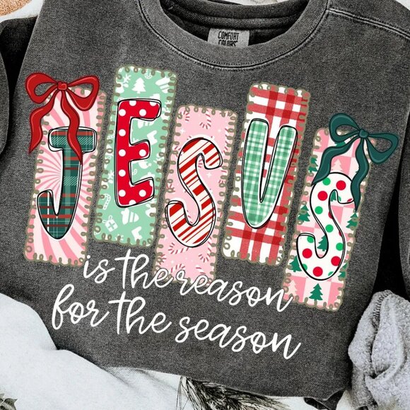 Jesus Is The Reason For The Season PNG Coquette Christian Christmas PNG 141 - Picture 2 of 6